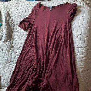 Maroon knee length dress